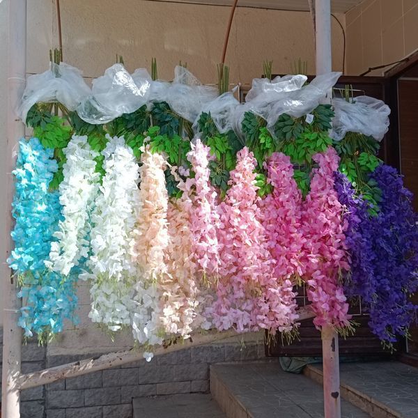Штучні квіти. Гліцинія Бузкова.110 см. Пакування 12 шт 916-001 фото